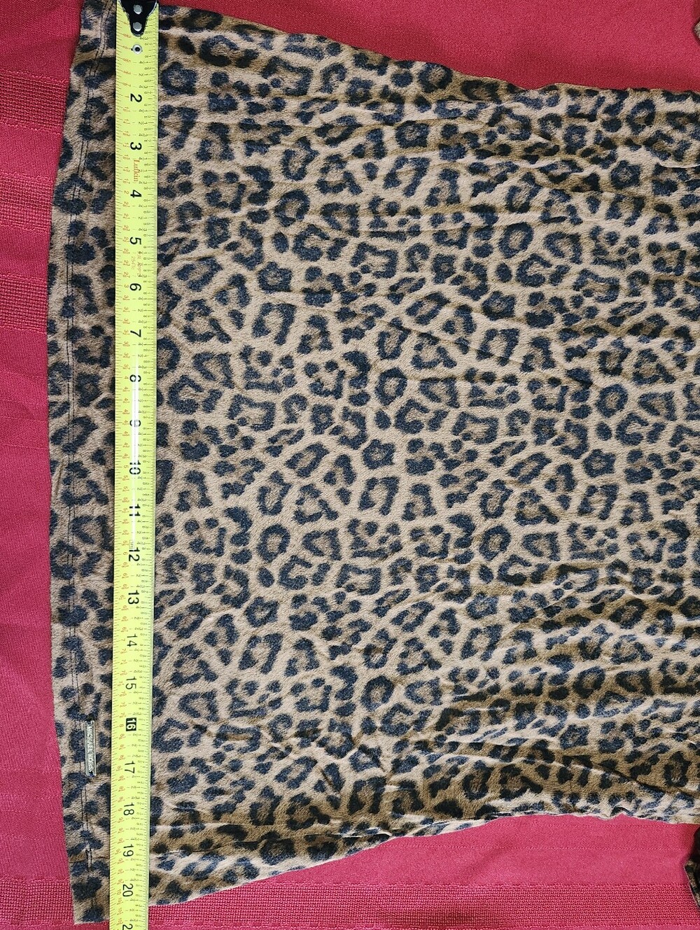 Michael Kors Leopard Print Mock Neck Top Womens 1X Stretch Short Sleeve - Picture 8 of 8